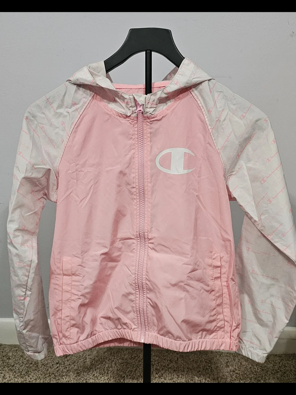 Champion Heritage Girls' Colorblock Windbreaker Jacket Size Medium